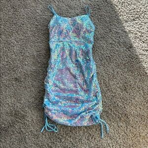 M by MNK nwt color shifting sequin dress eras tour style dress size Medium y2k